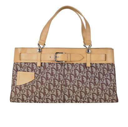 Vintage Trotteur Tote, £595, Handbags, Beige/Brown, Canvas/Leather, Front view